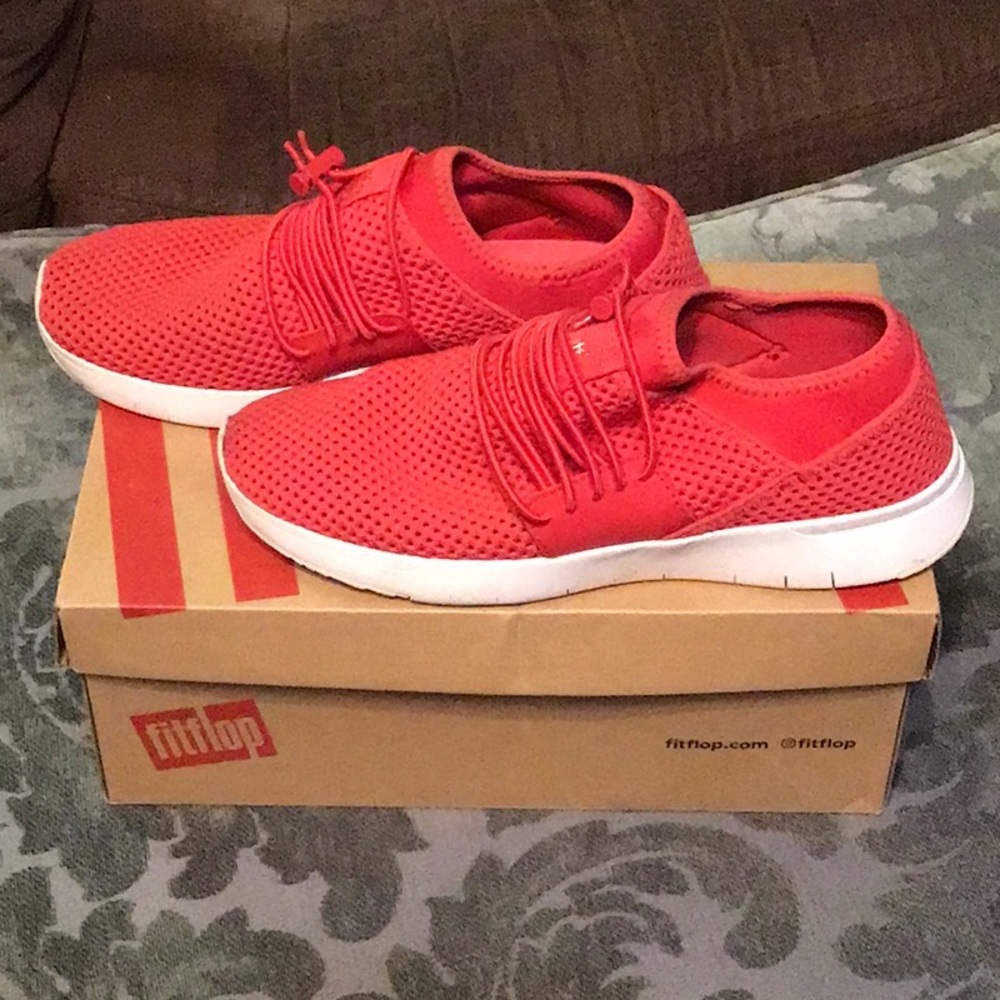 AIRMESH LACE UP PASSION RED SNEAKERS - Picture 2 of 10